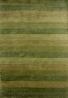 Indo Nepal Wool Modern Stripe Rug 502 Green