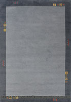 Indo Nepal Wool Modern Border Rug 526 Blue