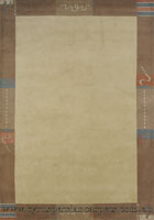 Indo Nepal Wool Modern Border Rug 536 Beige