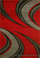 Nevada Modern Abstract Rug 2254L Red D.Grey