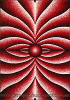 Paris Modern Abstract Rug 5133 Red