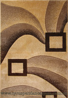 Paris Modern Abstract Rug 5134 Ivory Brown