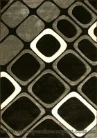 Paris Modern Geometric Rug 5917 Black Grey
