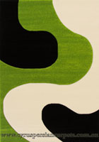 Paris Modern Abstract Rug 5021 Green