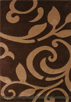 Paris Modern Floral Rug 5124 Dk Brown