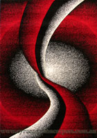 Paris Modern Abstract Rug 5135 Black Red