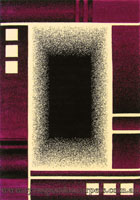 Paris Modern Border Rug 5137 Black Lilac