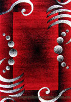 Paris Modern Border Rug 5139 Red