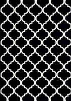 Renzo Modern Trellis Rugs 4000 Black White