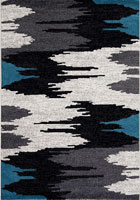 Renzo Modern Abstract Rugs 4070 Light Grey Blue