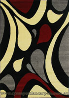 Roma Modern Abstract Rug 2486-0 Black