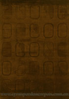 Soft Wool Modern Plain Square Pattern Rug Ayub 8187 Brown