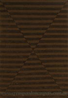 Soft Wool Modern Plain Stripe Rug Saif 11217 Brown