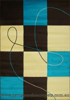 Surf Modern Square Pattern Rug 2580MB