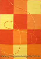Surf Modern Square Pattern Rug 2580UU