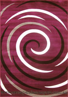 Surf Modern Circle Design Rug 2581A Purple