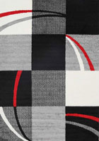 Attila Modern Square Pattern Rugs 25717-96
