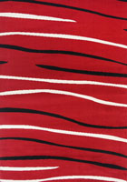 Ellie Contemporary Striped Rugs 2330A Red Red