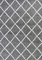 Ellie Contemporary Trellis Rugs 2471A D.Grey D.Grey