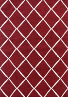 Ellie Contemporary Trellis Rugs 2471A Red Red