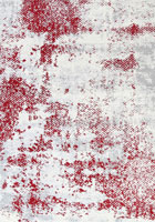 Ellie Contemporary Abstract Rugs 2479A Red L.Grey