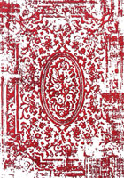 Ellie Contemporary Medallion Rugs 2488A Red L.Grey