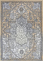 Ellie Contemporary Medallion Rugs 2490A L.Grey Beige