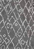 Mara Abstract Shaggy Rugs 19092-995 Grey Silver