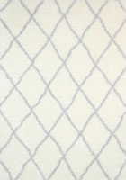 Mara Trellis Shaggy Rugs 80075-696 Cream Silver