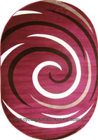 Surf Modern Spiral Oval Rug 2581A-Purple