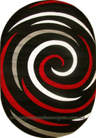 Surf Modern Spiral Oval Rug 2581RS