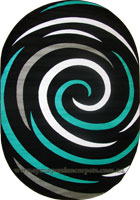 Surf Modern Spiral Oval Rug 2581SM