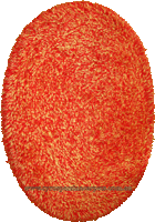 Oval Plain Shaggy Rug Orange