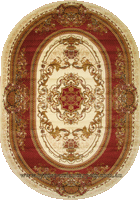 First Class Wool Traditional Oval Rug 294-1659