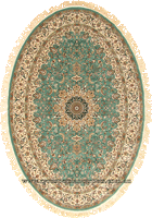 Tehran Traditional Oval Rug 750201 Blue