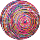 Kaleidoscope Spiral Round Rug B243A Mutli Color