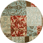 Morocco Floral Round Rug 3237F Multi Multi DU