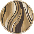 Pisa Contemporary Wavy Round Rugs 4333A-BEI