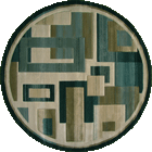 Pisa Contemporary Geometric Round Rug A056B-CM