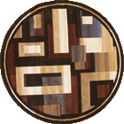 Pisa Contemporary Geometric Round Rugs A056-BK