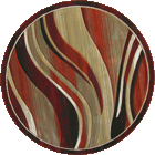 Pisa Contemporary Wavy Round Rugs 4333A Red
