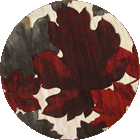 Pisa Contemporary Floral Round Rugs G111A Burgundy