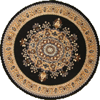 Bello Traditional Medallion Round Rugs 99-B44