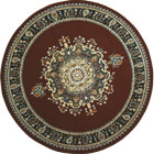 Bello Traditional Medallion Round Rugs 99-Brown