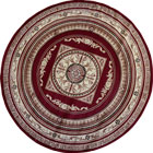 Minnesota Traditional Round Rugs 2852A Red Cream