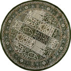 Minnesota Traditional Round Rugs 2896A Green Green
