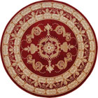 Minnesota Traditional Round Rugs 3354A Red Red