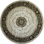Minnesota Traditional Round Rugs 3577A Cream Black