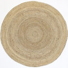 Zorro Round Jute Rugs Gold