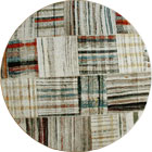 Amore Modern Square Pattern Round Rugs 21147-60